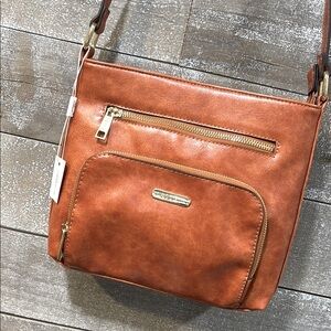 CLUCI brown shoulder crossbody bag